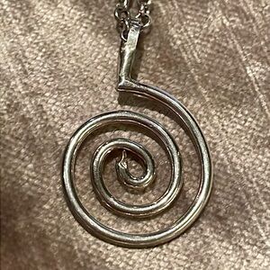 Sun Spiral Sterling Silver Italy 925 Necklace